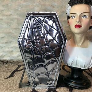 Goth Widow Chrome Tombs Of Endearment Makeup Bag NWT